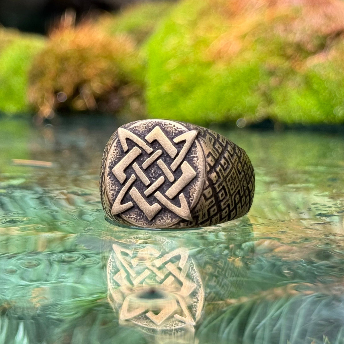 Svarog symbol ring
