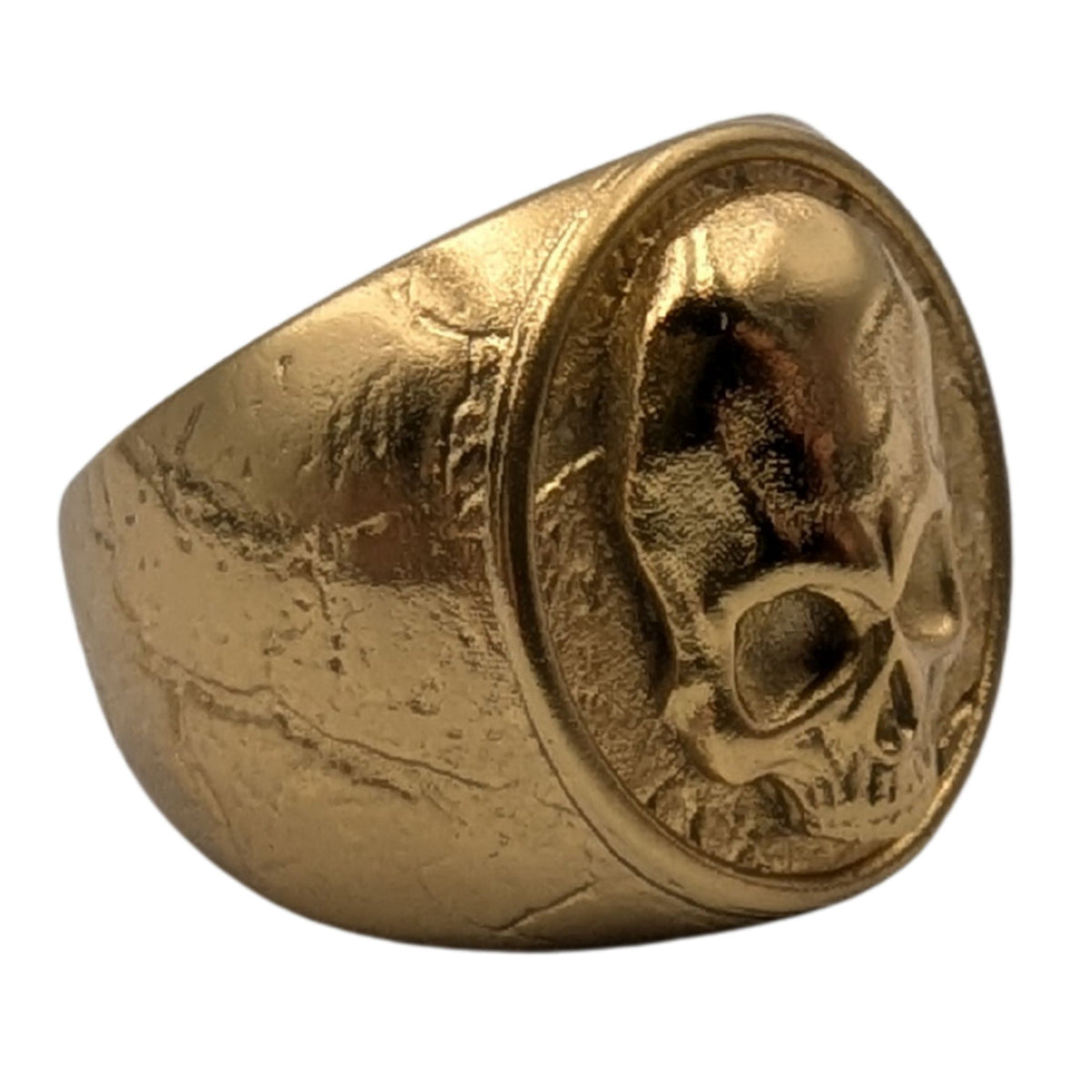 Human skull signet ring