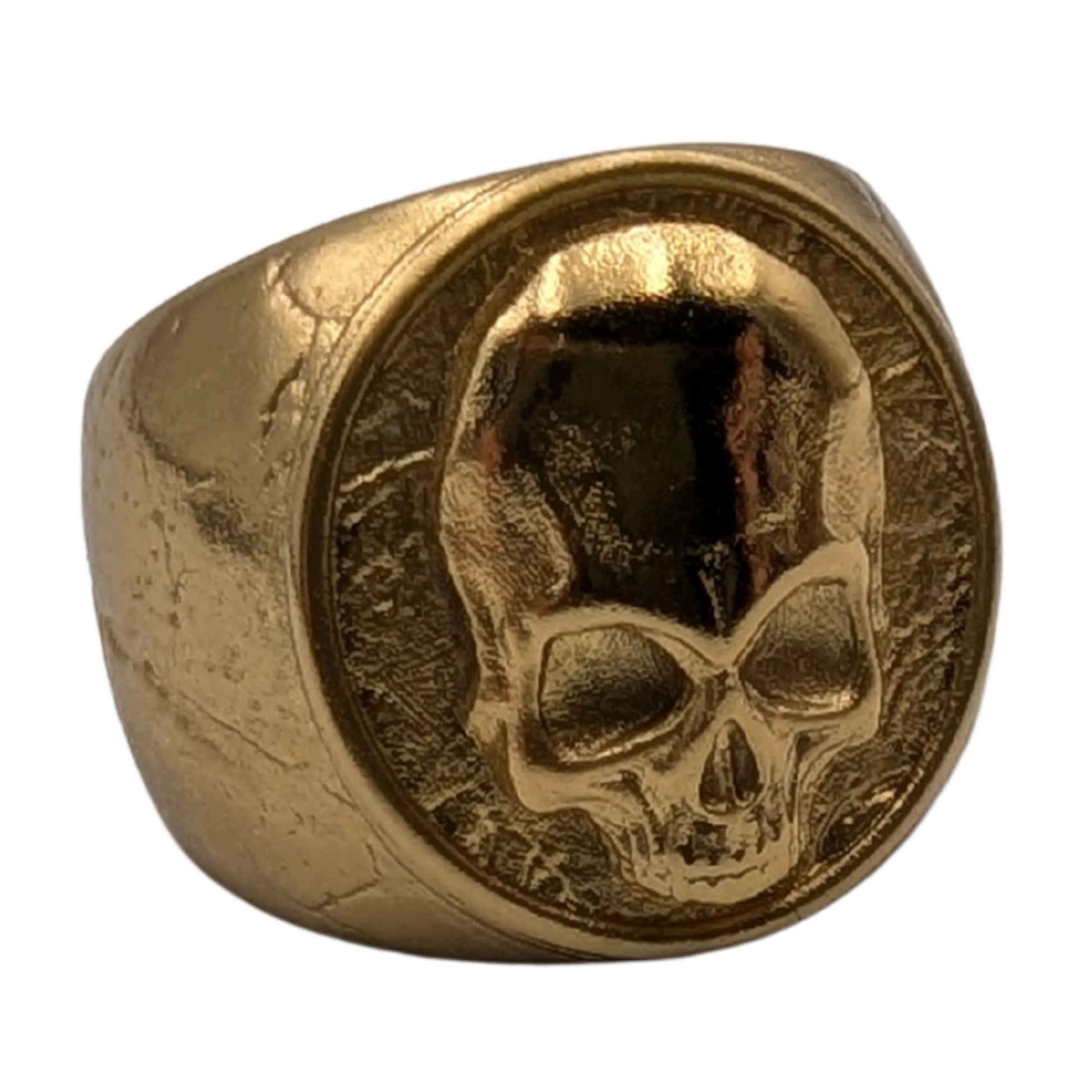 Human skull signet ring