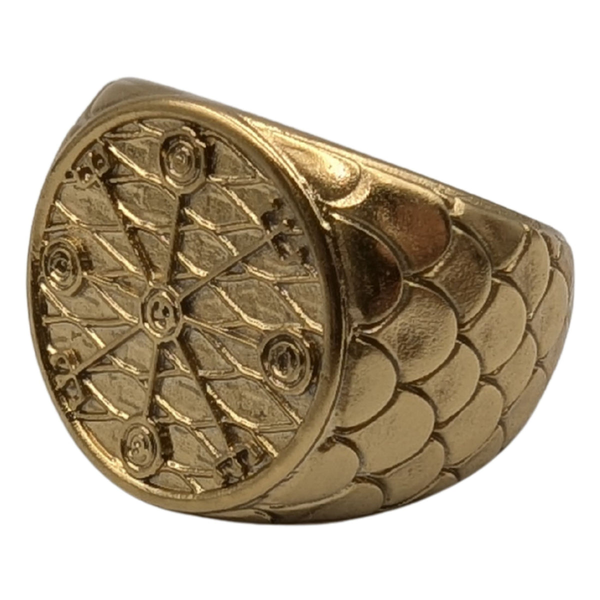 Veidistafur stave ring 6 US Gold plating