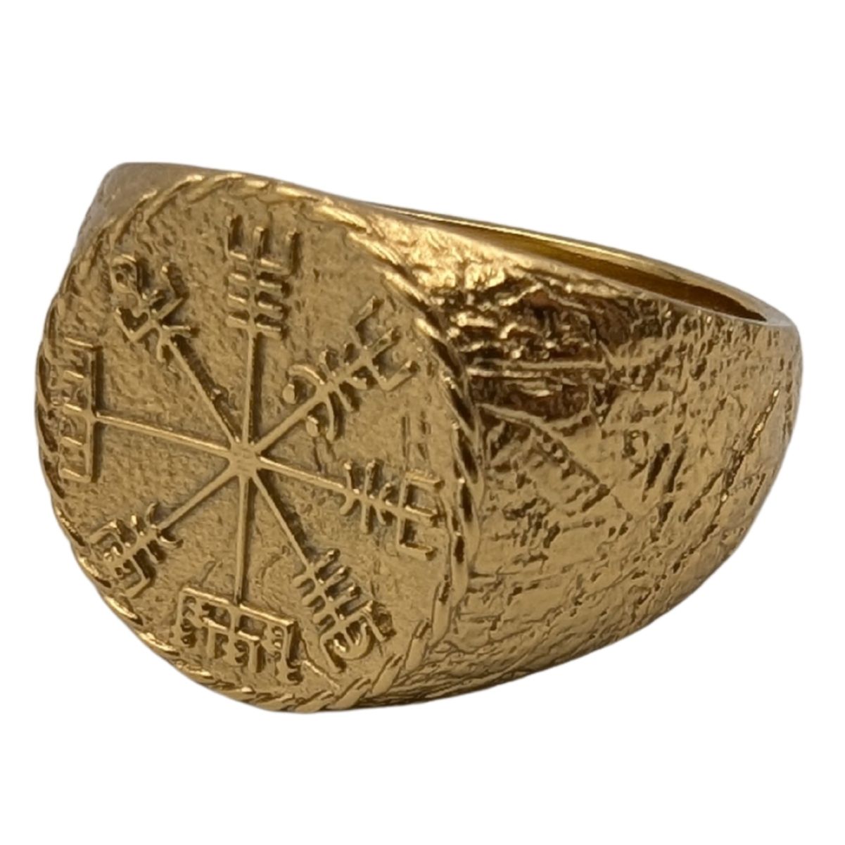 Vegvisir ring Viking compass 6 US Gold plating