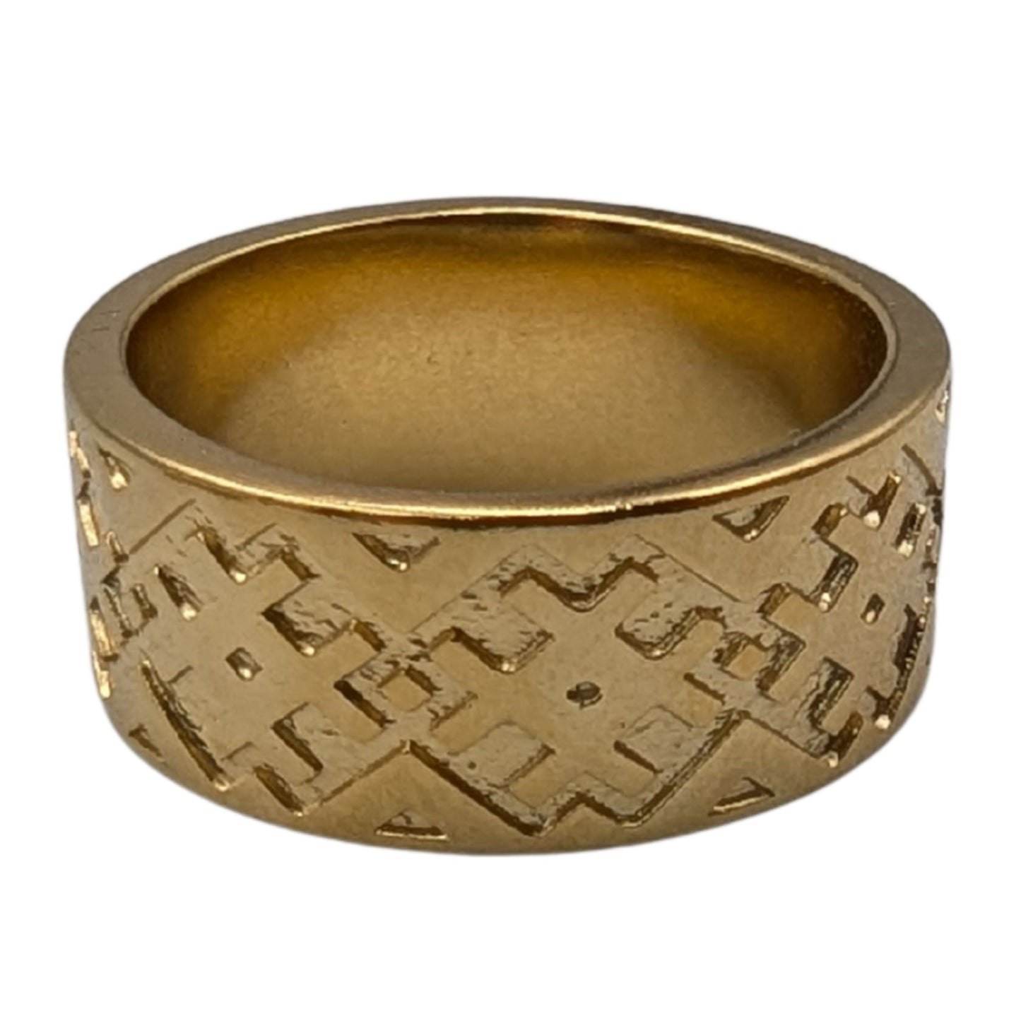 Slavic Ornament Ring 6 US Gold plating