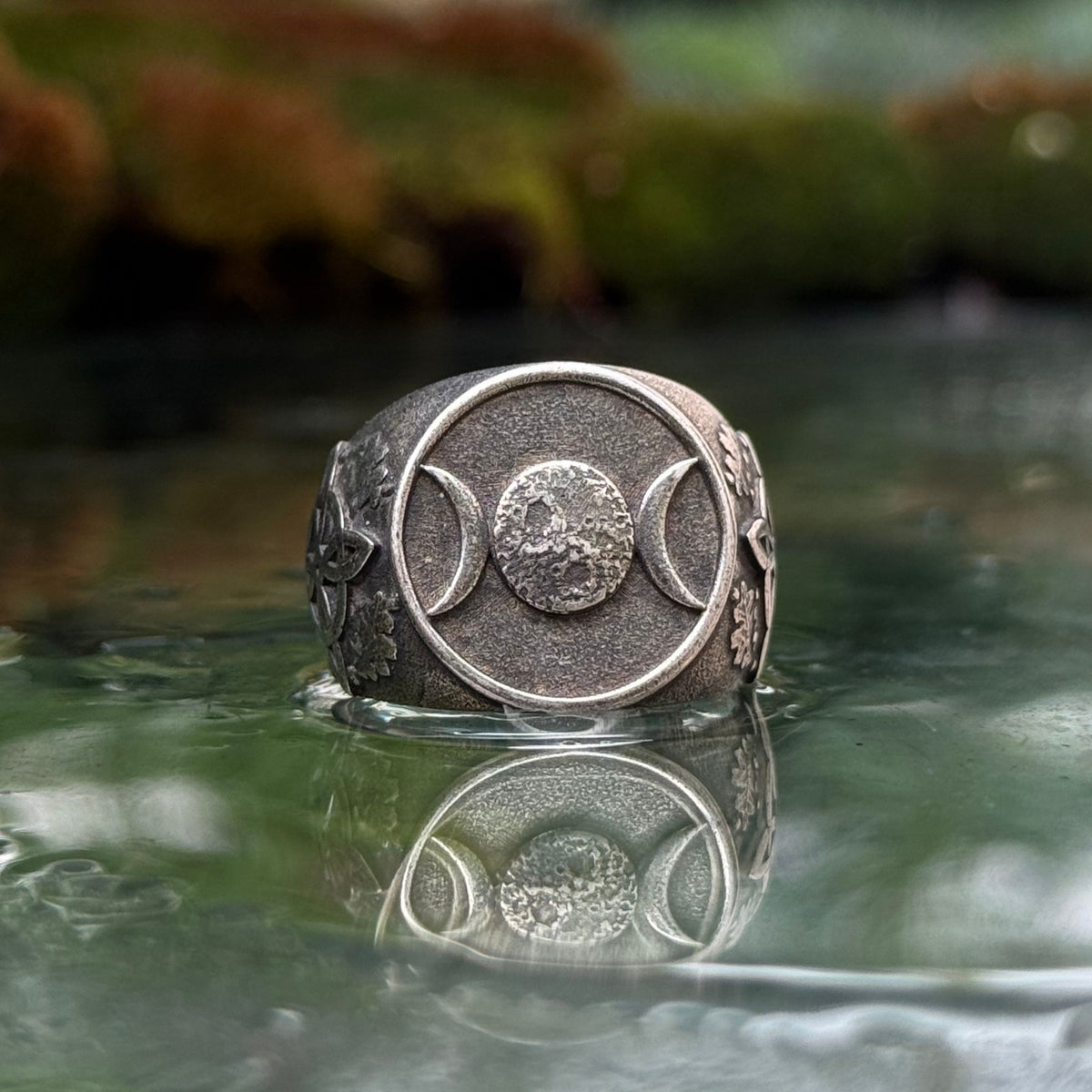 Triple Moon Ring — Goddess Symbol