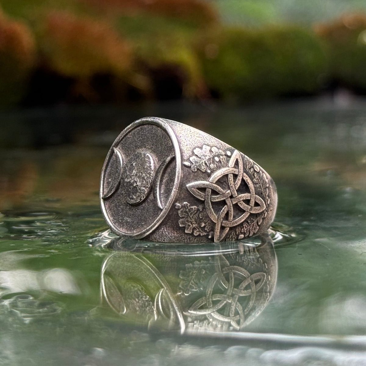 Triple Moon Ring — Goddess Symbol