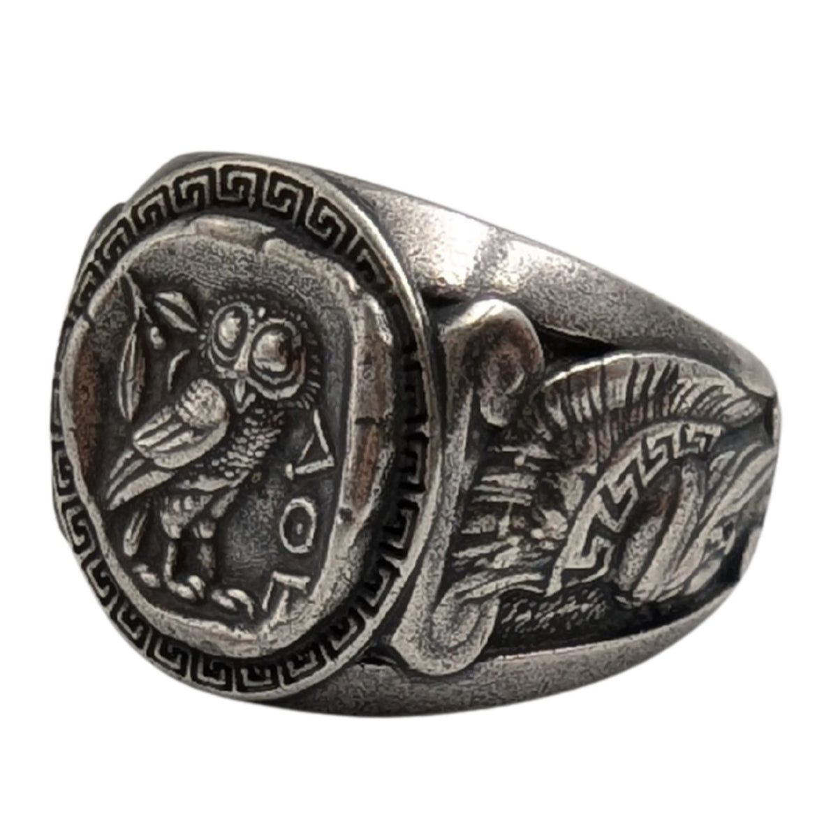 Athena Greek Ring 6 US Silver plating