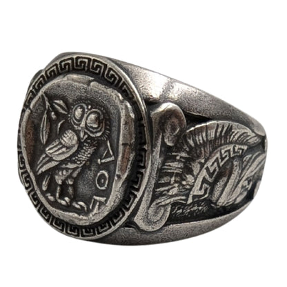 Athena Greek Ring 6 US Silver plating