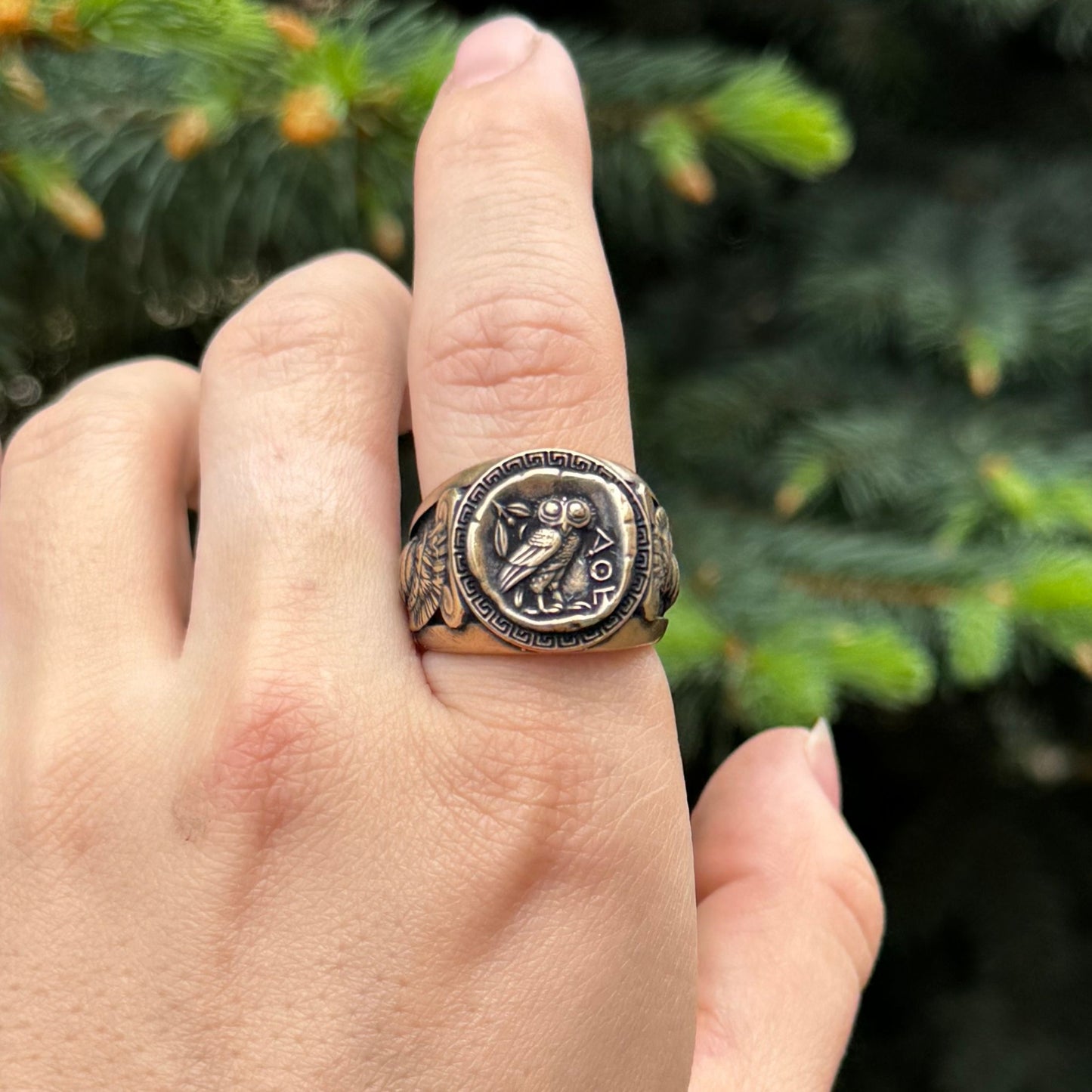 Athena Greek Ring