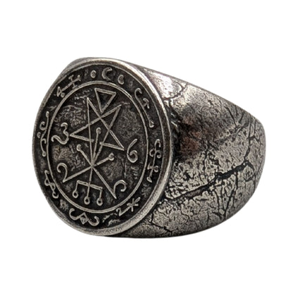 Triple Seal of Lilith Ring 6 US Silver plating