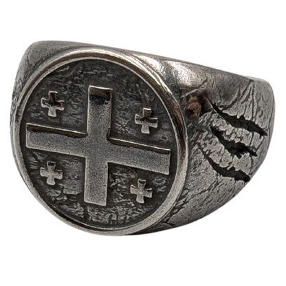 The Flag of Georgia (Sakartvelo) Ring 6 US Silver plating