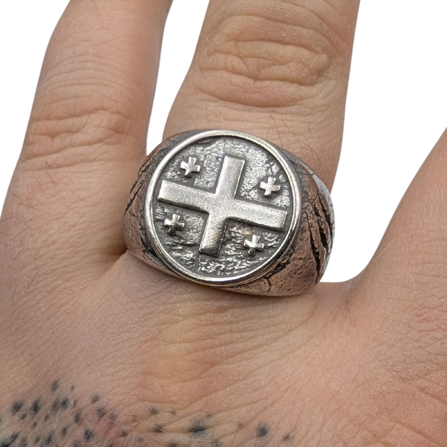 The Flag of Georgia (Sakartvelo) Ring