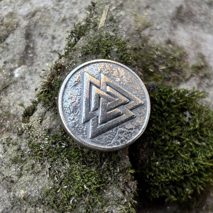 Valknut round paracord bead