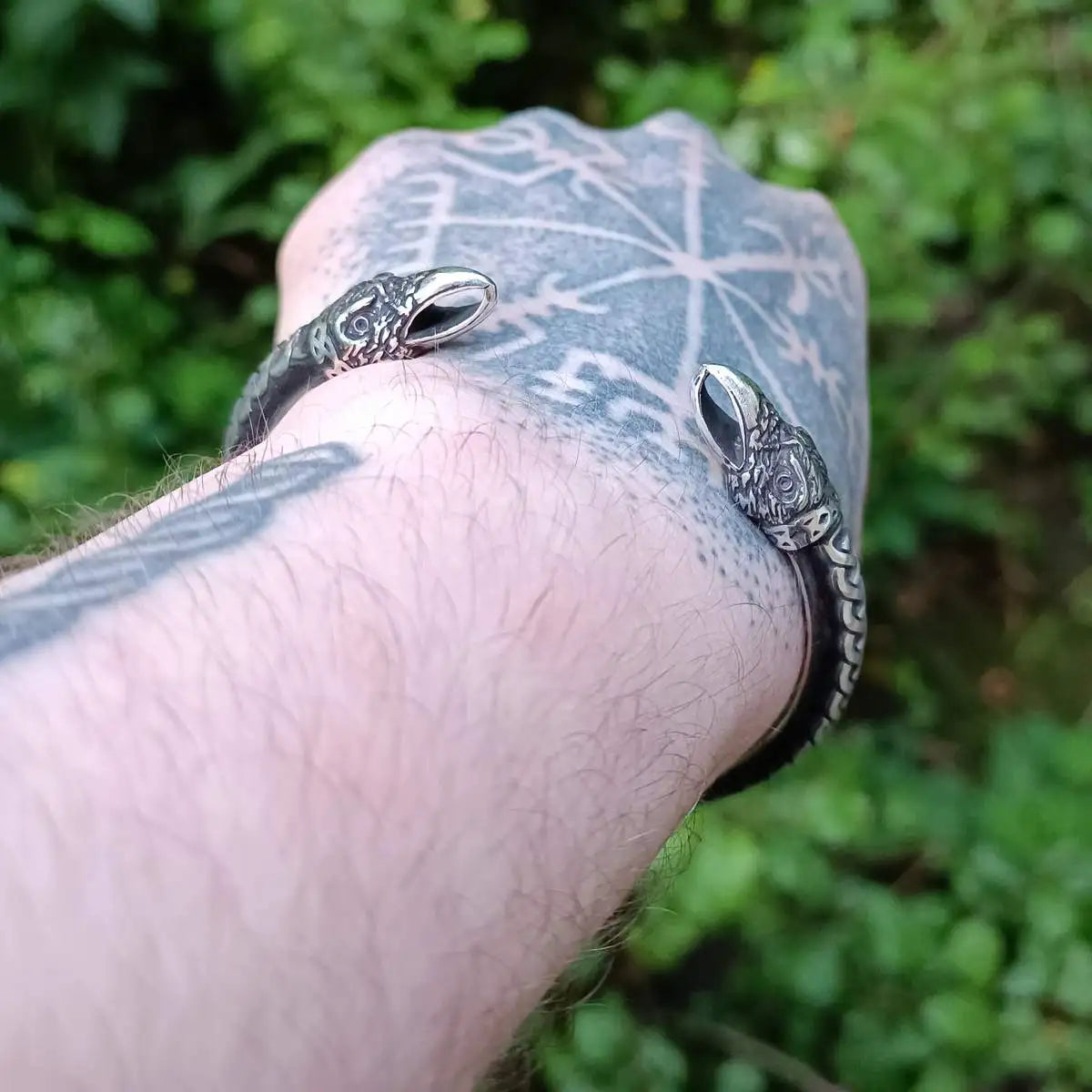 Viking arm ring raven bracelet