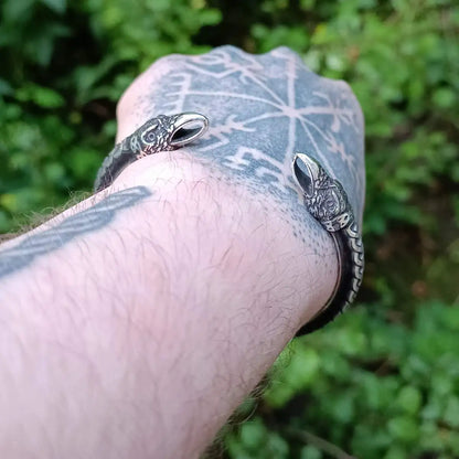Viking arm ring raven bracelet