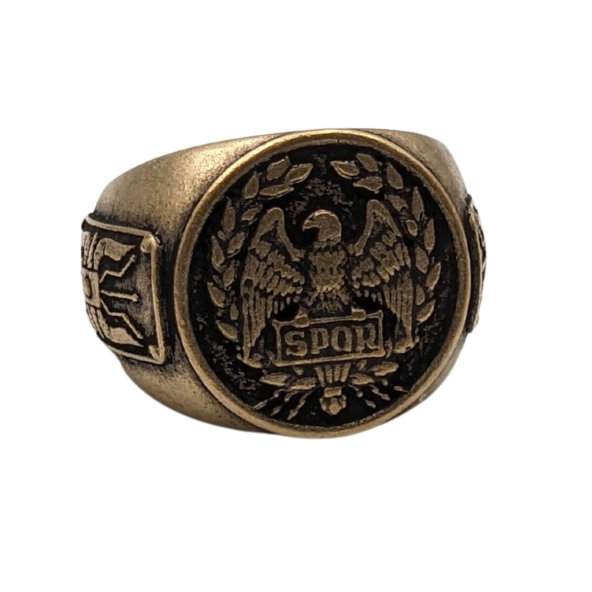 Roman eagle Aquila SPQR bronze ring