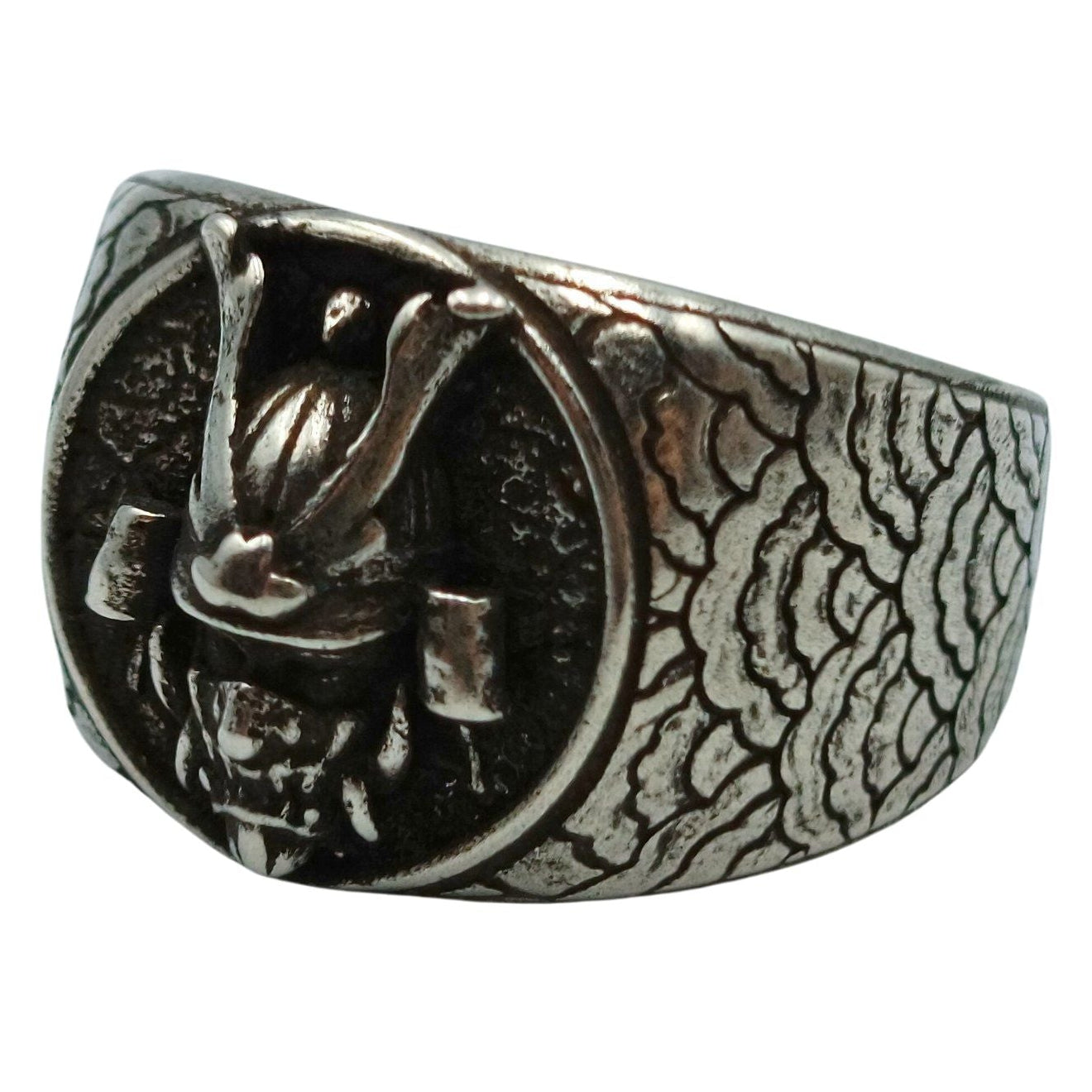 Samurai Kabuto Helmet Ring 6 US Silver plating