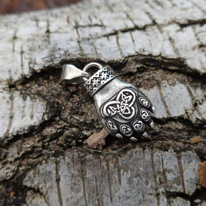 Bear paw pendant Slavic jewelry