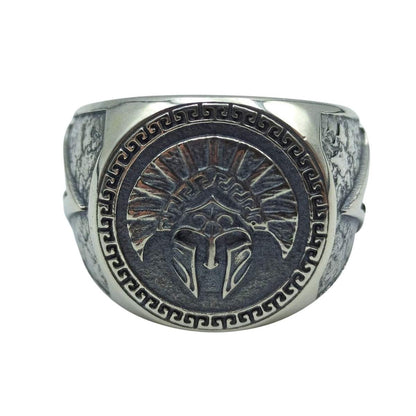 Spartan warrior helmet ring