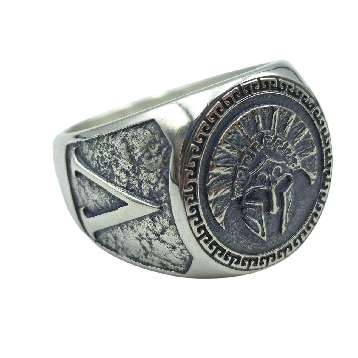 Spartan warrior helmet ring