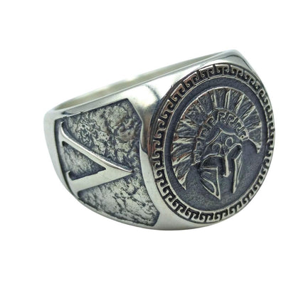 Spartan warrior helmet ring
