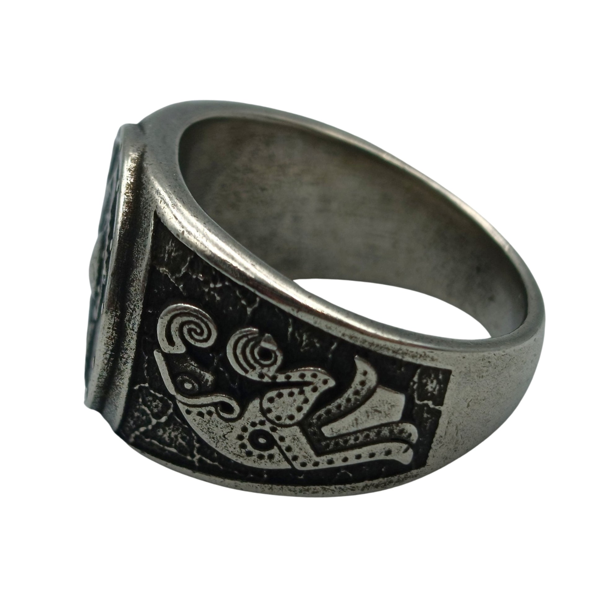 Tiwaz Rune Raven Ring