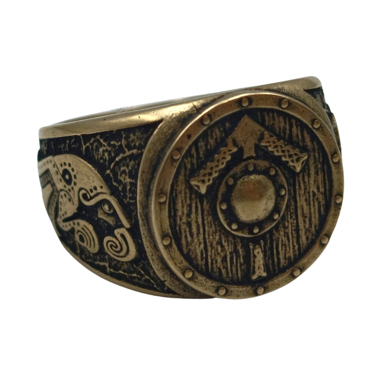 Tiwaz Rune Raven Ring