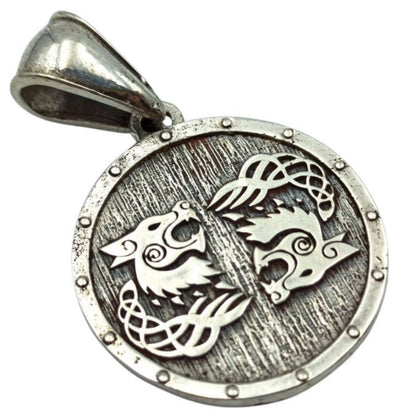 Tyr rune on Viking shield pendant