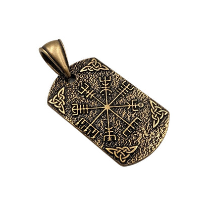 Vegvisir dara knot bronze pendant   