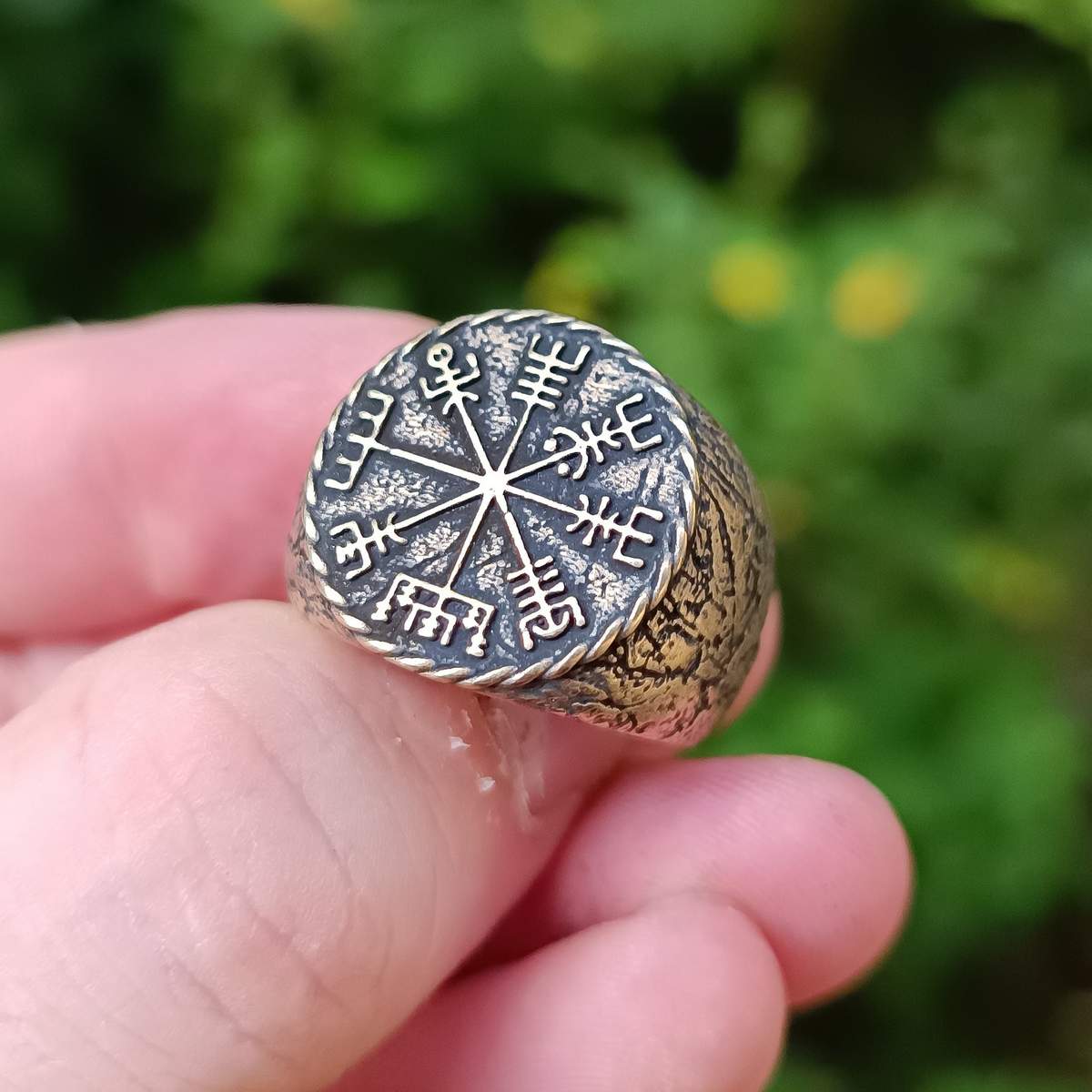 Vegvisir ring Viking compass
