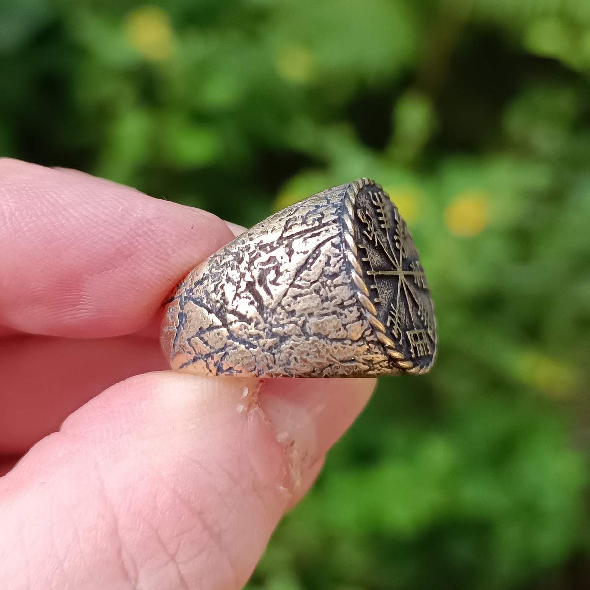 Vegvisir ring Viking compass