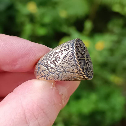 Vegvisir ring Viking compass