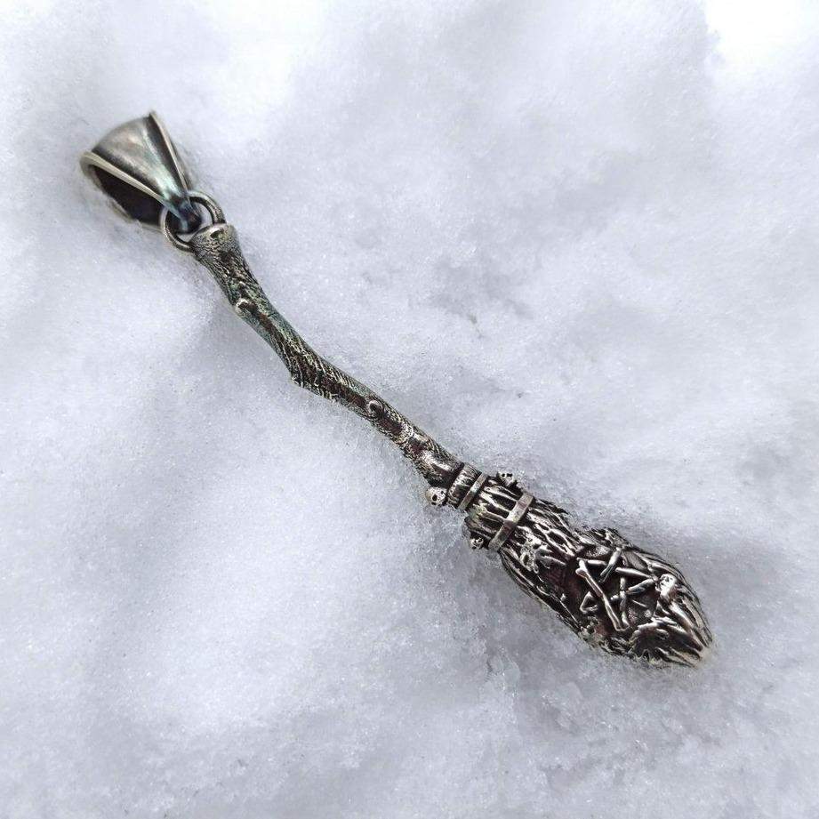 Witch broom pendant