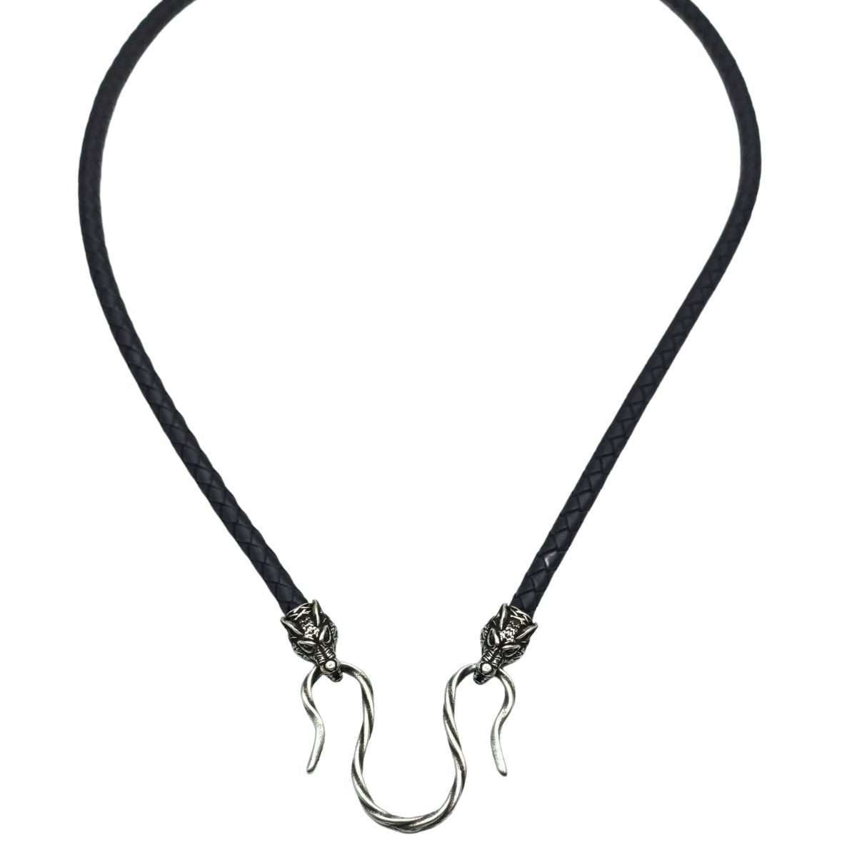 Wolf Geri and Freki leather necklace