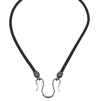 Wolf Geri and Freki leather necklace
