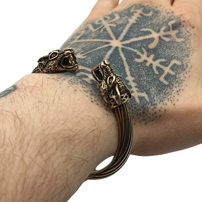 Wolf arm ring Viking bracelet