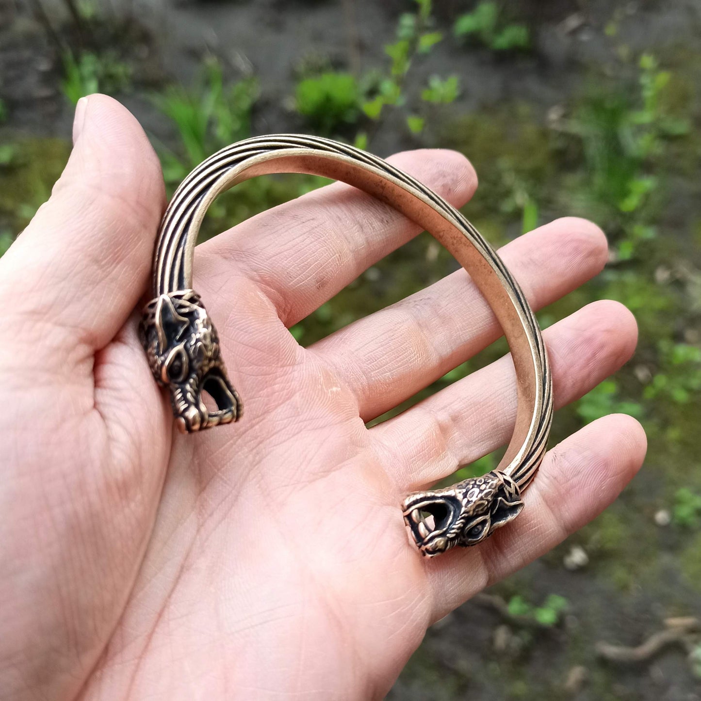 Wolf arm ring Viking bracelet