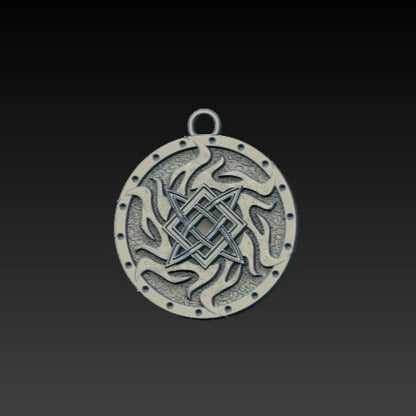 Svarog symbol pendant Silver 925