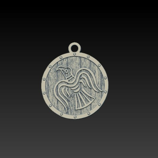 Raven Banner pendant Silver 925