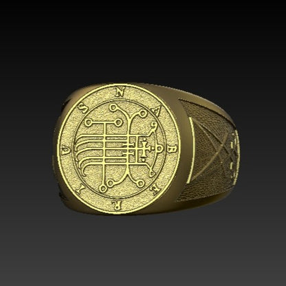 Naberius sigil ring 6 US Gold plating
