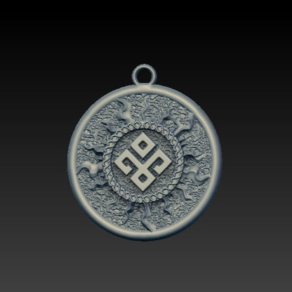 Dazhbog symbol pendant Silver 925