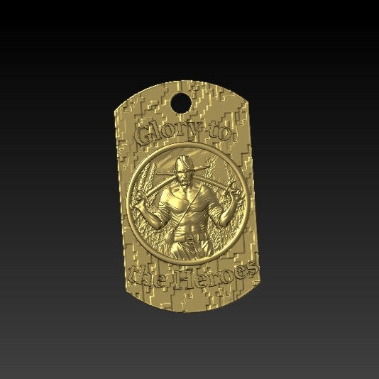 Ukrainian cossack pendant Gold plating