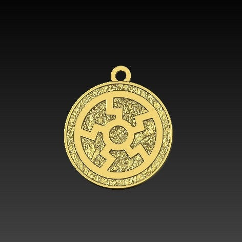 Zierscheibe ornamental disc pendant Golg plating