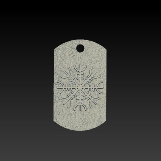 Sigurd and Fafnir Aegishjalmur pendant