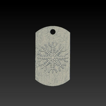 Sigurd and Fafnir Aegishjalmur pendant