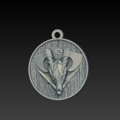 Wolf Skull pendant Silver 925