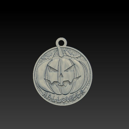 Halloween Pumpkin pendant Silver 925