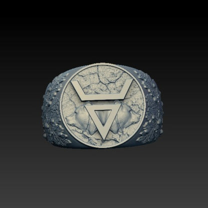 Veles Slavic ring 6 US Silver 925