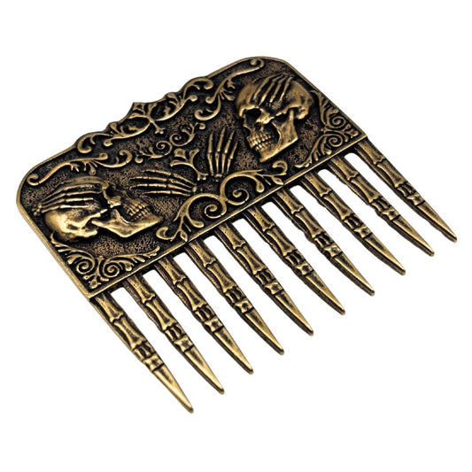 Skull beard comb
