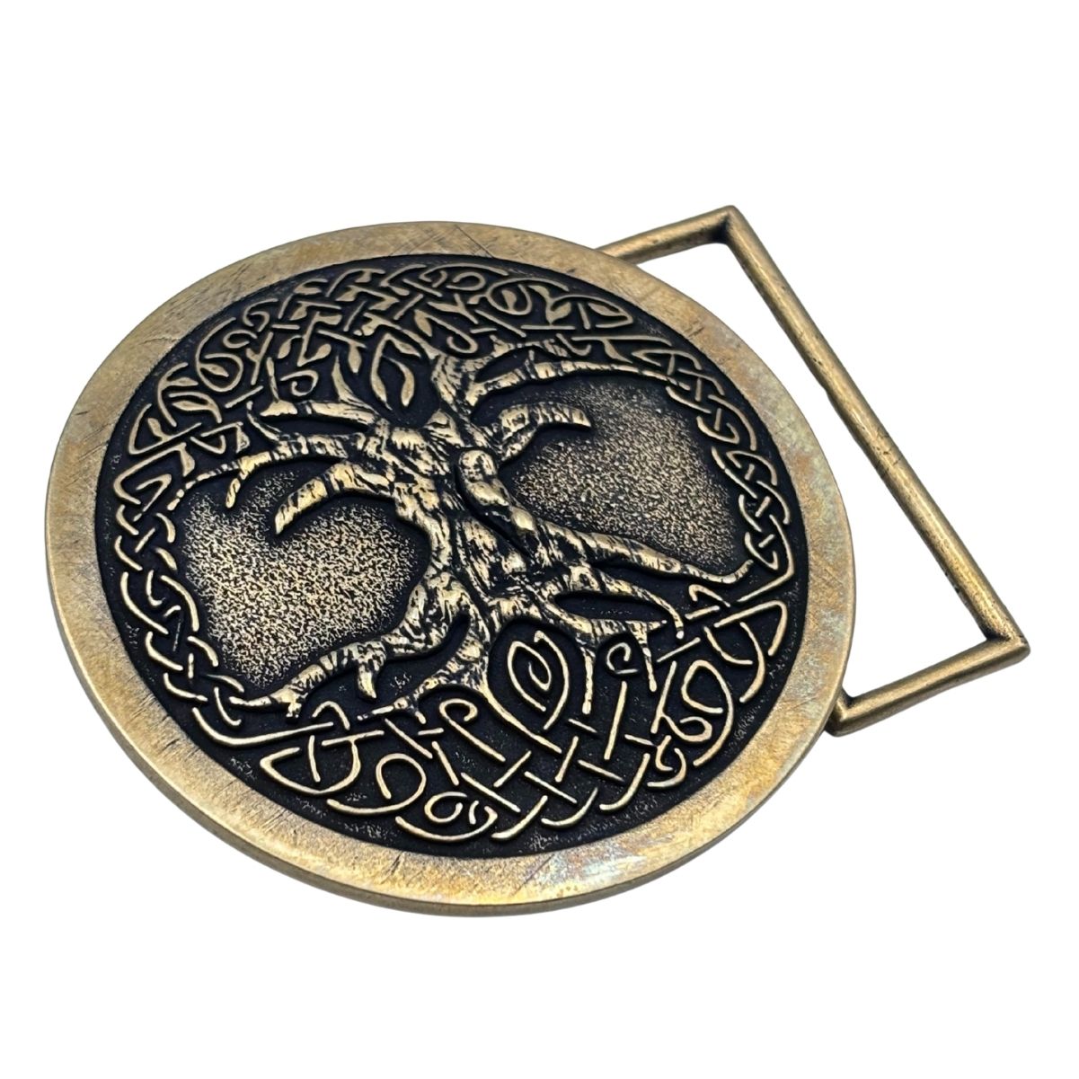 Yggdrasil Bronze Belt Buckle — Norse Tree of Life, Viking Symbol