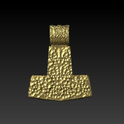 Mjolnir reenactment pendant Gold plating