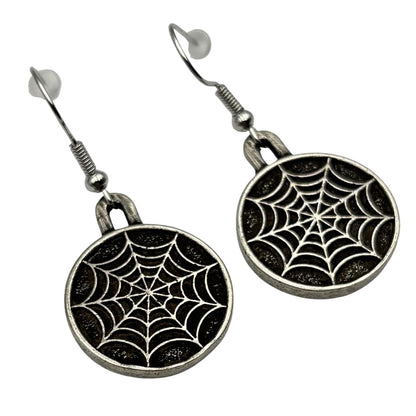 Spiderweb earrings Silver plating